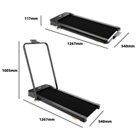 Tapis de marche pliable compact à faible bruit pour la maison et le bureau, capacité de charge de 100 kg, 0,75-2,0 CV