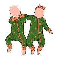 Soleil Imprimer Bambou Bébé Zippy Manches Longues Respirant Vêtements De Nuit Bambou Bébé Barboteuse Convertible Zipper Jumpsuit