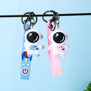 カスタムキュートミニアニマル販促ギフト3DカラフルPVCシリコンキーホルダーOEM PVCアクションカワイイキーホルダー - Product Image 5
