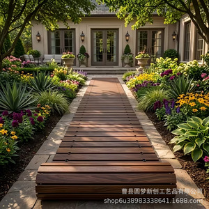 Tapis décoratifs en bois pour allées de jardin, allées de mariage, revêtements de sol en bois massif, décoration de patio, revêtements de sol pour pelouse - Product Image 1