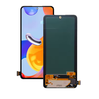 LCD untuk Xiaomi Redmi Note 11 2201117TG Note 11 4G 21121119SC Layar Sentuh dengan Rangka Perakitan