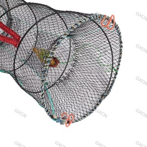 Redes de Pesca Plegables, Trampa para Cangrejos, Langostas y Camarones, Red de Malla Negra Resistente y Portátil, Plegable, Segura para Capturar Peces - Product Image 5