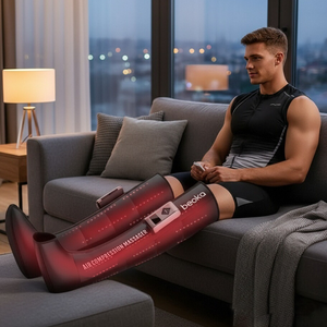 Masajeador de Piernas Inalámbrico Beoka de 8 Cámaras con Compresión de Aire, Botas de Recuperación con Luz Roja, Máquina de Masaje Deportiva OEM para Piernas - Product Image 1