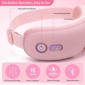 Heated eye massager goggles <b>Bluetooth</b> eye comfort device Warm compress eye massager Office travel eye massager - Product Image 1