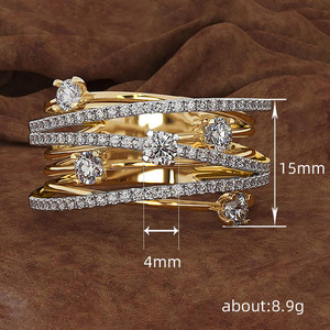 Anello a stella scintillante per donna, elegante gioiello da dito alla moda - Product Image 5