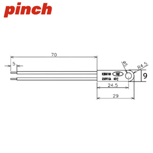 Pinch Ksd9700 Ceramic Temperature <b>Controller</b> 250V 10A 100C With Hole For Heating Devices - Product Image 2