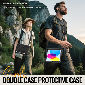 เคสฝาหลังซิลิโคนแบบหมุนได้สำหรับ <span class=keywords><strong>iPad</strong></span> <span class=keywords><strong>Pro</strong></span> <span class=keywords><strong>11</strong></span> M4 A2836 A3357 M5 10th 11TH A16 A3354 Air 4 5 <span class=keywords><strong>11</strong></span> 10.9เคสมีสายคล้องไหล่ - Product Image 4