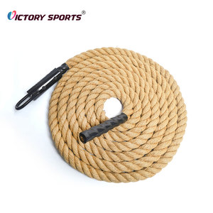 Cordes <span class=keywords><strong>de</strong></span> combat <span class=keywords><strong>de</strong></span> <span class=keywords><strong>musculation</strong></span> personnalisées avec logo, 38 mm, 50 mm, en sisal, avec crochet pour l'entraînement - Product Image 1