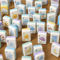 Kit de démarrage de Mahjong américain en acrylique à 3 couches, support OEM et ODM d'usine, fabricant de tuiles de remplacement pour jeu de Mahjong thématique