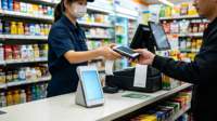 Terminal de paiement intelligent A910, terminal de paiement mobile Android 6.0 avec écran tactile de 5 pouces, imprimante thermique Bluetooth pour la vente au détail