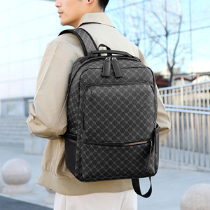 Novo Unisex PU couro impermeável Laptop mochila poliéster ar almofada cinto Zipper encerramento moda Business Travel <span class=keywords><strong>Bag</strong></span> Hot - Product Image 3