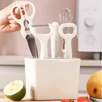 Roestvrijstalen Gebruiksvoorwerp Sets, Opener, Dunschiller, Schaar, Garde, Schilmesje 6 Stuks Keuken Gadget Set Met Opslag