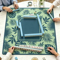 Tapis de Mahjong Américain Personnalisé à Faible MOQ, Tapis de Table en Caoutchouc Silencieux, Non Toxique, Écologique, Housse de Jeu Chinoiserie