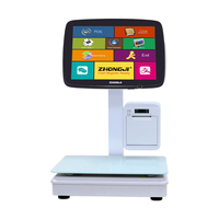 Timbangan elektronik All-In-One POS, untuk kasir Windows Android mesin berat dengan skala timbangan tunai POS