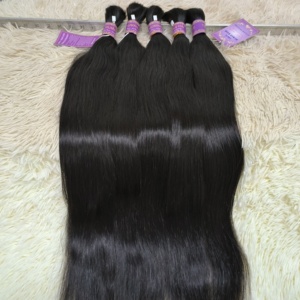 Letsfly Cabello Liso Ondulado Profundo a Granel para Trenzar 10A Sin Trama 100% Cabello Humano Rizado Extensiones de Cabello Remy 12-30 pulgadas 100 gramos - Product Image 3