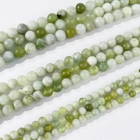 Perles rondes en opale naturelle bleue irisée en vrac pour la fabrication de bijoux, bracelets et colliers DIY