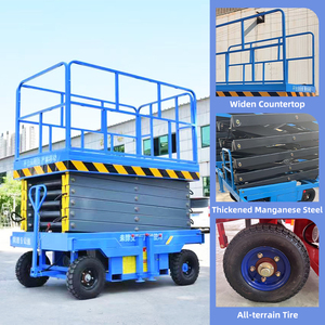 Một người đàn ông Hai Người Đàn Ông Di động giàn giáo kéo nâng điện di động nâng lên nhỏ dọc nâng cao trên không làm việc nền tảng nâng - Product Image 2