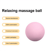 Balle de massage en silicone de qualité alimentaire pour libération profonde des fascias, points d'acupression, logo personnalisé, faible MOQ, balle de yoga