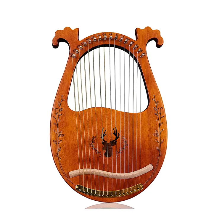 Lyre harp antigo 16 cordas de metal lyre melhor harpa para iniciantes