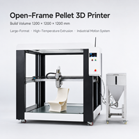 Imprimante 3D industrielle à cadre ouvert pour granulés, nouvelle, volume d'impression 1200x1200x1200mm, extrudeur unique, haute température 300°C, directement de l'usine