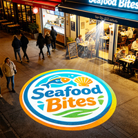 Projecteur Gobo Personnalisé de Haute Qualité, Lampe de Projection Publicitaire, Éclairage Extérieur Étanche pour Restaurants, Panneaux Muraux et de Porte