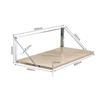 Table d'étude pliable murale pour ordinateur portable, bureau à domicile, appartement, bureau escamotable, bureau mural rabattable