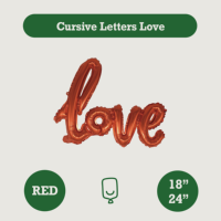 Ballon Aluminium Love Lettre Cursive 18 24 Pouces Rouge Saint Valentin Mariage Fabricant OEM Mylar Usine Auditée FAMA BSCI
