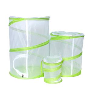 Tianbo taşınabilir evcil hayvan kafesi nefes Quadrate böcek örgü yeşil beyaz basit stil katı desen plastik tepsi fermuar kapatma - Product Image 1