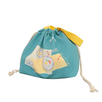 Sac à Lunch avec cordon de serrage, sac à déjeuner, sac à Bento fourre-tout, boîte de rangement Portable pour enfants, sac de rangement de vaisselle de voyage japonais, nouvelle collection