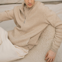 Pyjamas tricotés pour la maison pour hommes Ensemble de robe longue Cardigan en tricot à manches longues pour l'hiver Pull à capuche en cachemire