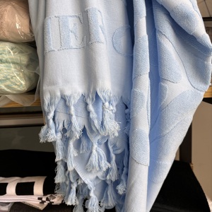 Di lusso extra Large cotone 100% asciugamano tessuto Jacquard telo mare goffrato <span class=keywords><strong>con</strong></span> <span class=keywords><strong>nappine</strong></span> - Product Image 4