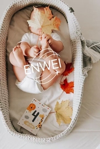 Panier de Moïse moderne en crochet doux fait main pour la sécurité des nouveau-nés, en corde tressée, idéal comme rangement original ou cadeau pour la chambre de maman ou le salon - Product Image 6