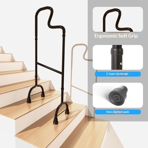 Canne d'escalier réglable en hauteur, bâton de marche d'assistance pour personnes âgées, aide à la mobilité domestique pour les escaliers, vente en gros - Product Image 5