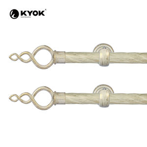 Juego de Barras de Cortina de Metal Modernas KYOK Infinity Finial, Decoración Artística Multicolor para Sala de Estar, Dormitorio, Oficina, Cocina, Baño - Product Image 2