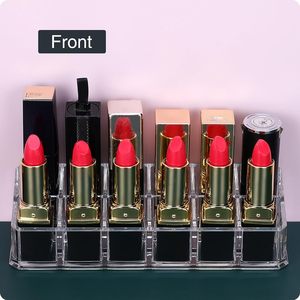 Boîte de rangement transparente pour rouges à lèvres à 12 compartiments, organisateur de bureau pour gloss et vernis à ongles - Product Image 5
