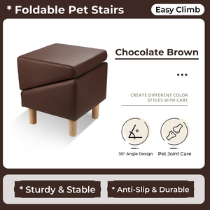 Taburete Otomano Plegable Multifuncional con Almacenamiento, Rampa Convertible para Mascotas, Escalera para Perros Pequeños, Mueble Lateral para Sofá - Product Image 5