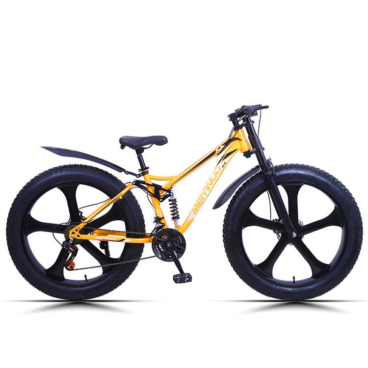 Wide tire womens beach cruiser bike 26" snow bicycle used beach bike fat bike mtb with suspension