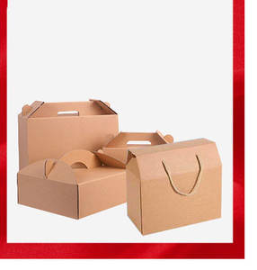 Fabbrica a basso prezzo direttamente Drop Shipping scatola regalo in carta Kraft ecologica riciclata con divisori borsa per la consegna degli alimenti - Product Image 2