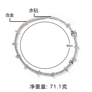 สร้อยคอฮิปฮอปแบบใหม่ ผลิตจากไทเทเนียมสตีล ดีไซน์หยดน้ำมัน สไตล์คลับเก๋ไก๋  พร้อมโซ่คิวบันประดับเพชรซิร์โคเนีย - Product Image 4