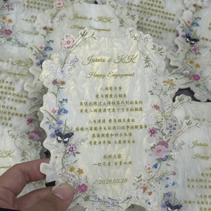 Custom Vanilla Printing Professional Simple Special Color <b>Acrylic</b> <b>Mirror</b> Classic Modern Elegant Stylish Rectangle Weddings - Product Image 1