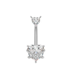 Gaby Fashion 316L Acero inoxidable Zircon Ombligo Anillo <span class=keywords><strong>10mm</strong></span> Ombligo Piercing Cuerpo Joyería para niños - Product Image 6