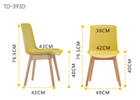 Chaises de salle à manger empilables en fibre de polypropylène renforcée avec pieds en bois - Design moderne pour usage domestique et commercial (hôtels) |   Garantie de 3 ans