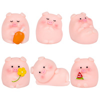 Figurines de cochon miniatures en résine assorties en gros, ornements de cochon miniatures pour maison de poupée, jardin féerique, artisanat DIY, décoration de table et de maison