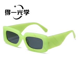 Square Frame Oversized <b>Sunglasses</b> Black UV400 PC Unisex - Product Image 4