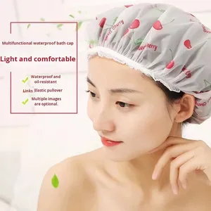 Venta Directa de Fábrica TGYW, Gorro de Ducha para Niñas con Diseño Pastoral de Puntos/Corazones/Flores, <span class=keywords><strong>Tratamiento</strong></span> Capilar - Product Image 2
