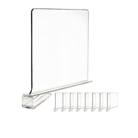 Séparateurs de placard en acrylique transparent, étagères de rangement pour vêtements