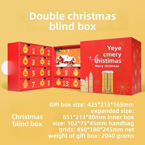 Caja de <span class=keywords><strong>Adviento</strong></span> Navideña de Doble Puerta con 24 Compartimentos, Cosméticos, Figuras, Juguetes, Regalos Sorpresa, Papel Especial con Recubrimiento UV - Product Image 2