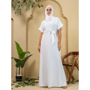 Abaya Hijab Musulmana de Poliéster con Bordado para Mujer, Vestido Kimono para Boda, Eid, Manga Larga, Holgado, Estilo Árabe Dubai, Superventas - Product Image 1