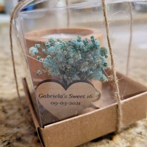 ของตกแต่งงานแต่งงาน,เทียนไม้แบบชนบทส่วนตัวของชำร่วยงานแต่งสำหรับแขกจำนวนมาก - Product Image 1