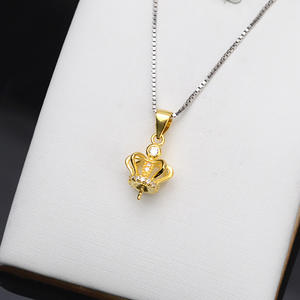 จี้เงินแท้ S925 รูปมงกุฎสามมิติ ประดับมุก สำหรับทำเครื่องประดับผู้หญิง สไตล์ญี่ปุ่นและเกาหลี - Product Image 3